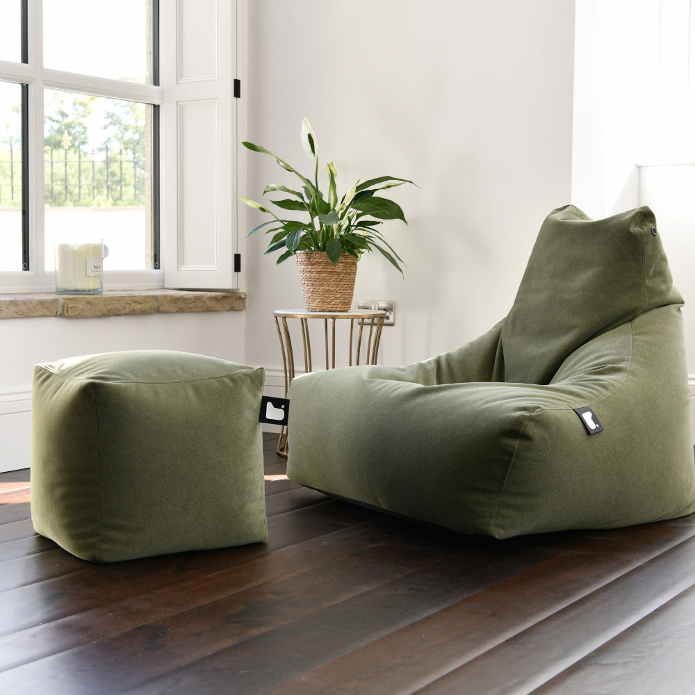 Extreme Lounging - b-box indoor suede moss - poef